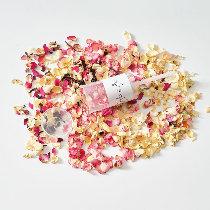 Biodegradable Wedding Confetti Packets - Dried Flowers Petals Confetti