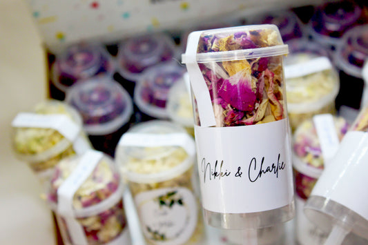 Biodegradable Wedding Confetti Packets - Dried Flowers Petals Confetti