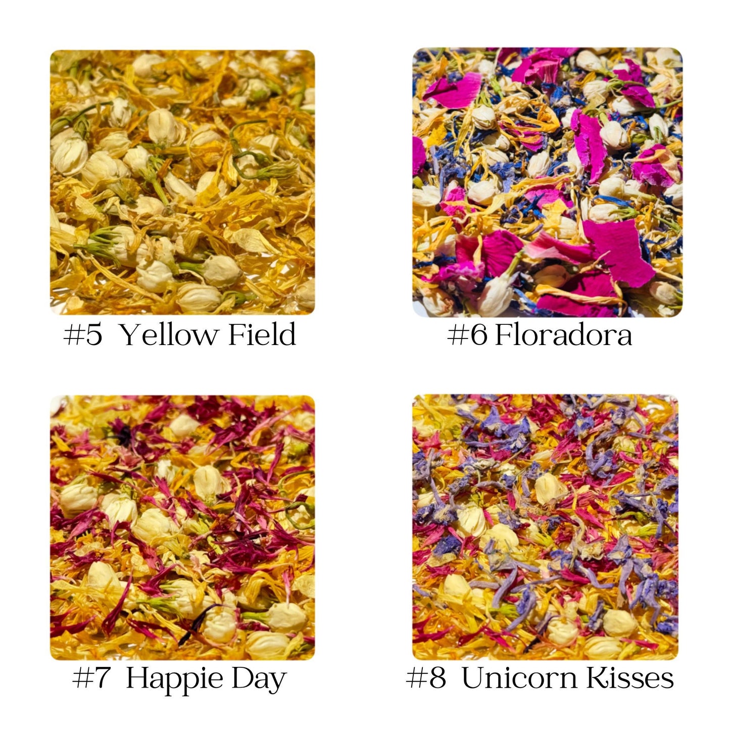 Biodegradable Wedding Confetti Packets - Dried Flowers Petals Confetti