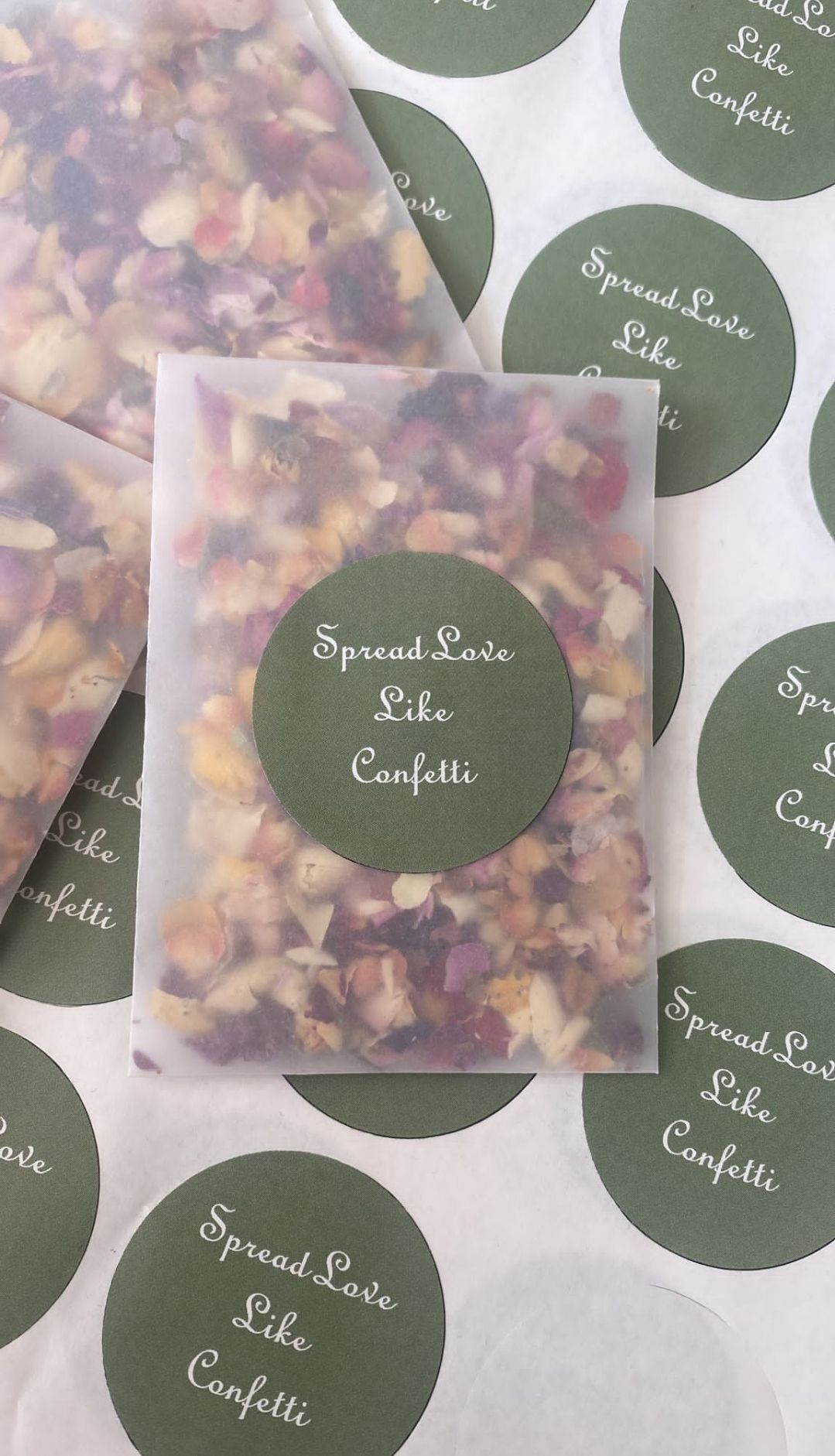 Biodegradable Dried Petals Confetti Sachets - Wedding Confetti