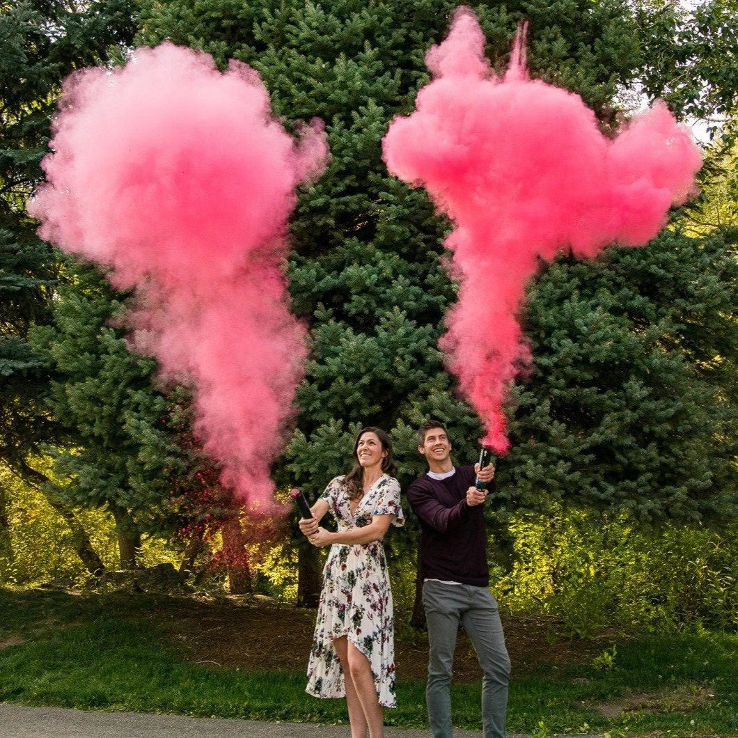 Gender Reveal Powder Confetti Cannon - Smoke Powder for Baby Shower