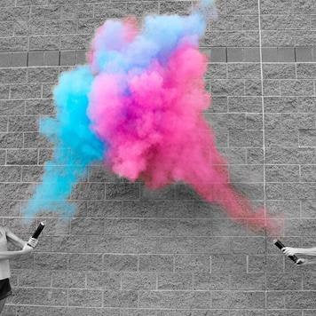 Gender Reveal Powder Confetti Cannon - Smoke Powder for Baby Shower