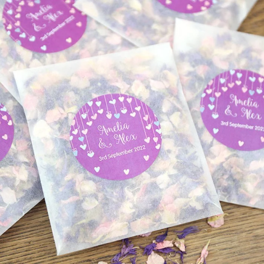 Biodegradable Dried Petals Confetti Sachets - Wedding Confetti