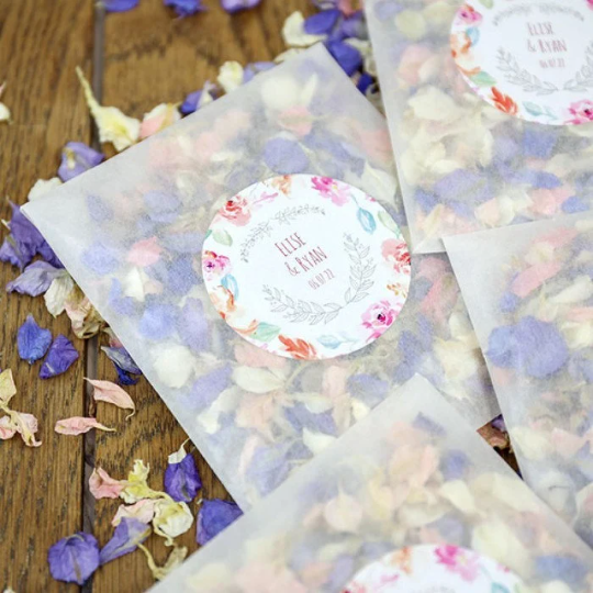 Biodegradable Dried Petals Confetti Sachets - Wedding Confetti