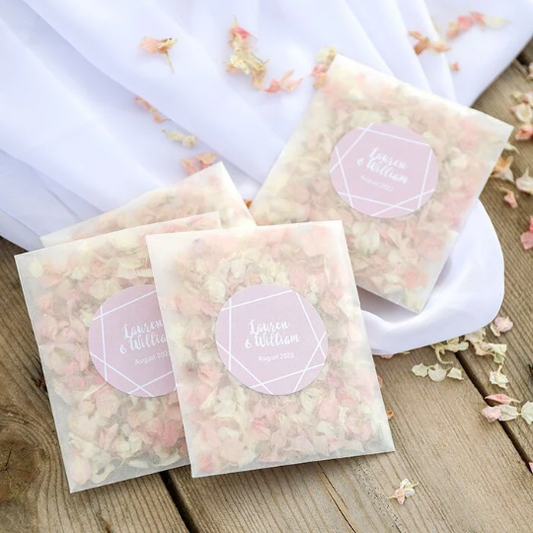 Biodegradable Dried Petals Confetti Sachets - Wedding Confetti